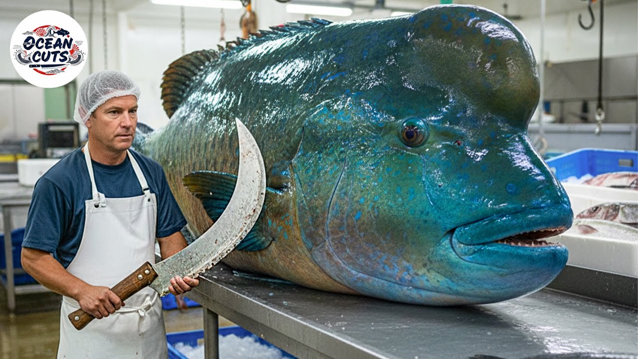 Amazing Masterful Cutting Skills - Giant Napoleon Fish| Fastest Knife Skills You've Never Seen!