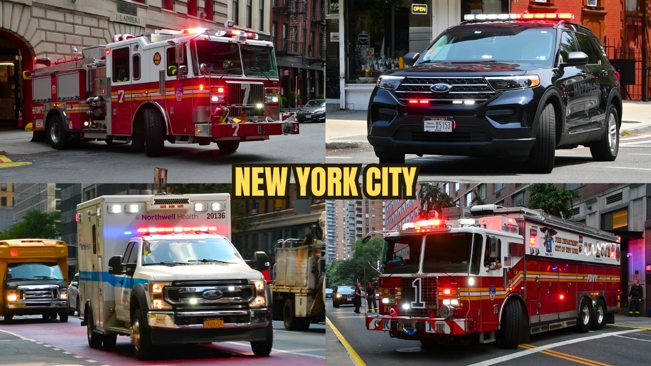 [Schütze in NYC] 36 Min Einsatzfahrten in New York || FDNY, NYPD, EMS