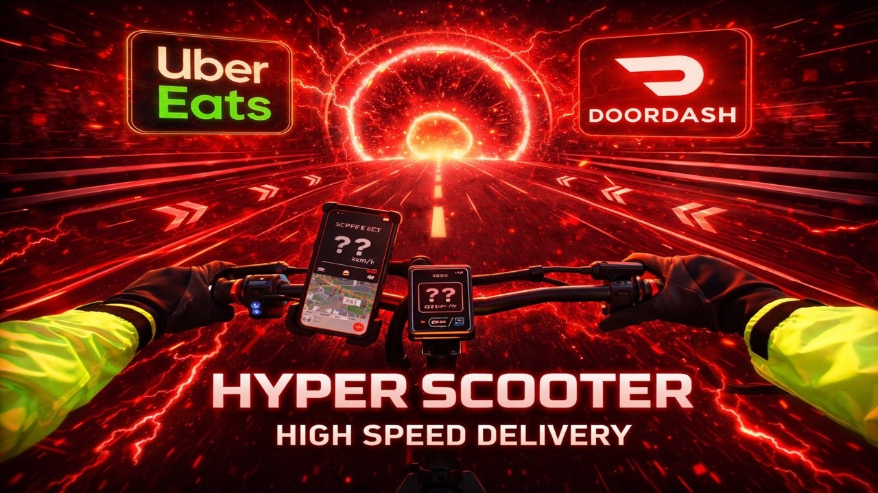 11 минут высокоскоростной доставки еды на моем скутере Hyper Scooter!!