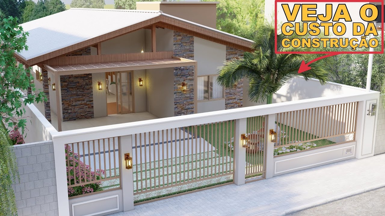 Casa com estilo tradicional | TERRENO 11X20 | Rodeada de varandas.