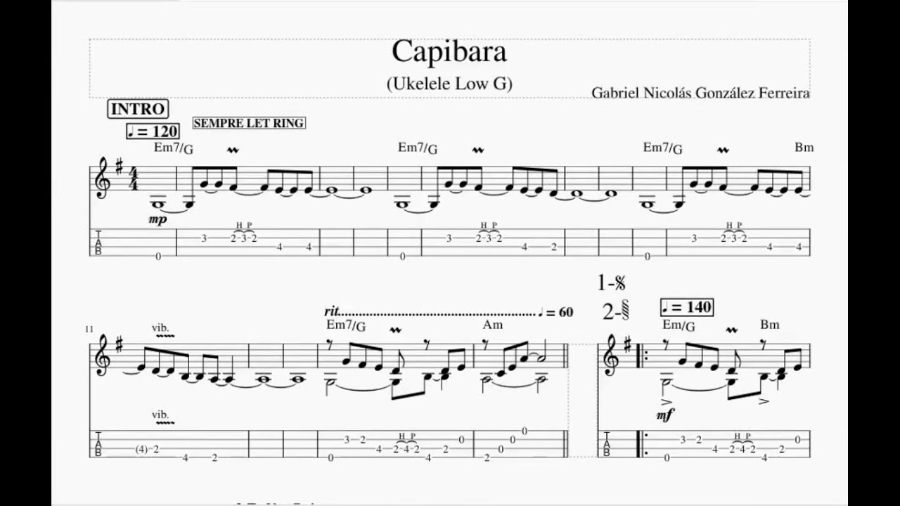 Capibara - Ukelele Low G