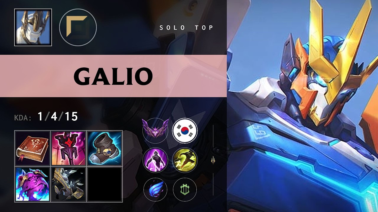 Galio Top vs Cassiopeia - KR Master Patch 26.14