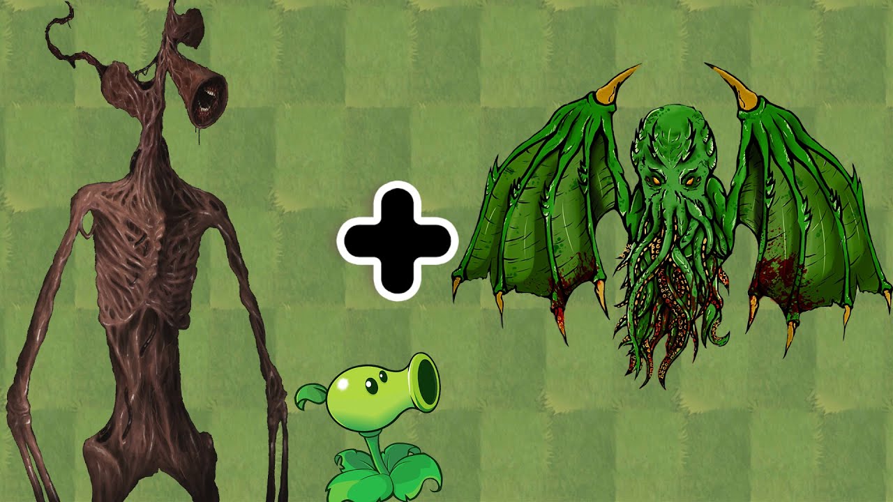 Siren Head + Cthulhu + Peashooter vs Zombies - Plants vs Zombies  Animation