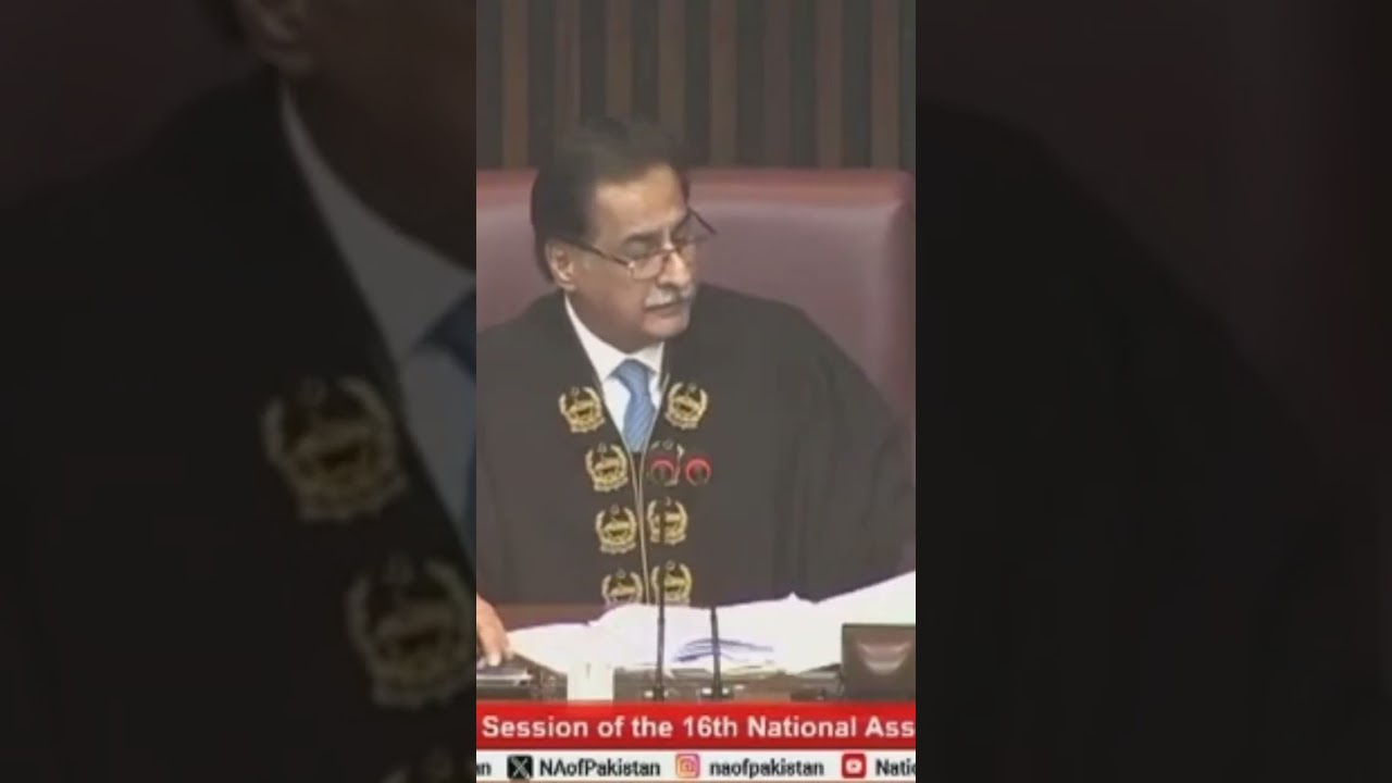 Speaker NA welcomes the members of the Youth Parliament of Pakistan to the Visitors Gallery