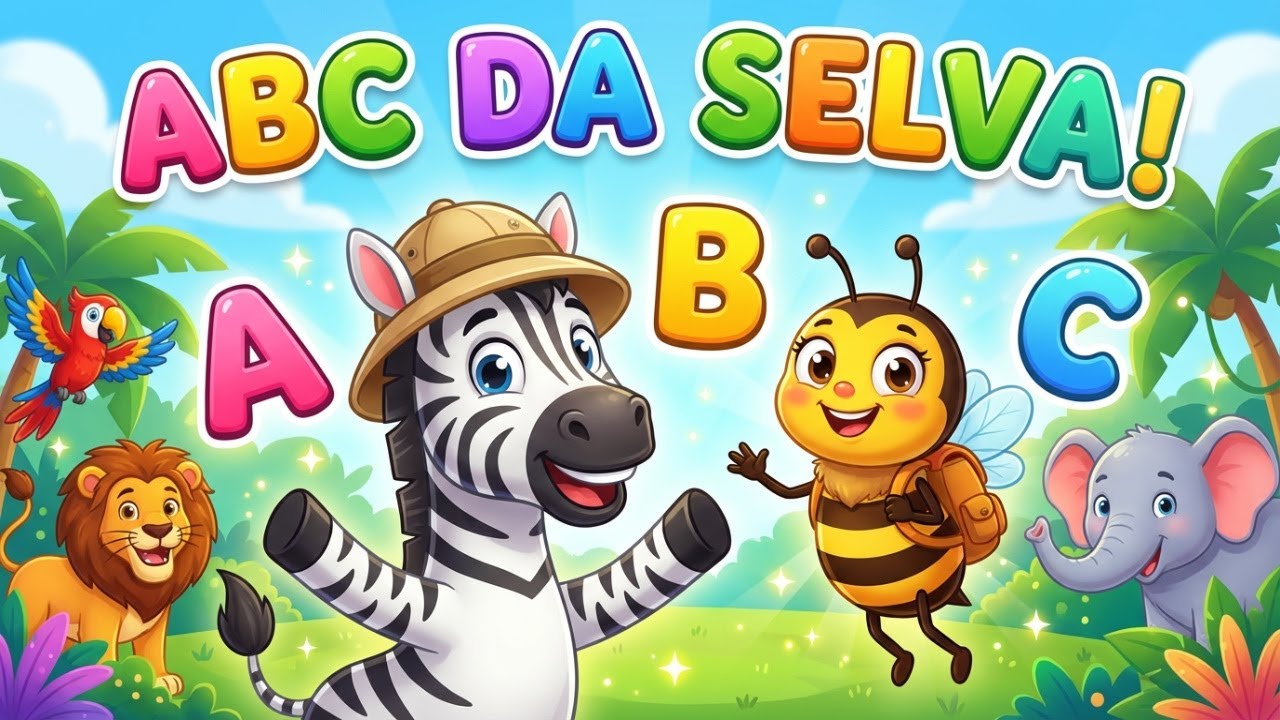 O Alfabeto de ABELHA a ZEBRA: Você Conhece Todos Esses Animais? 🦁Aprenda as Letras | ABC da Selva