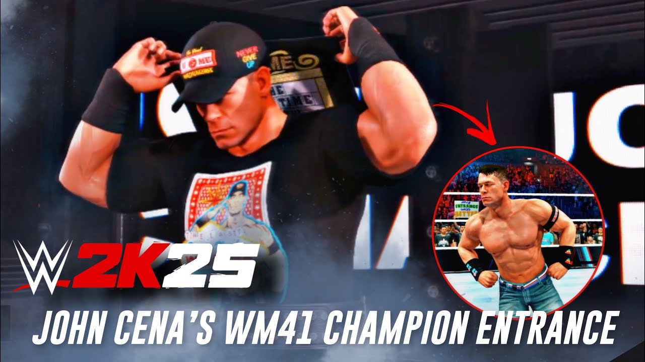 WWE 2K25 - John Cena (WM41) Official Champion Entrance & Victory