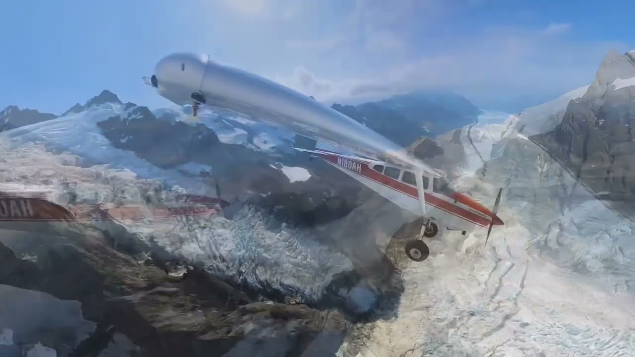 Flight over the Wrangell Mts. 5. Aug. 2023