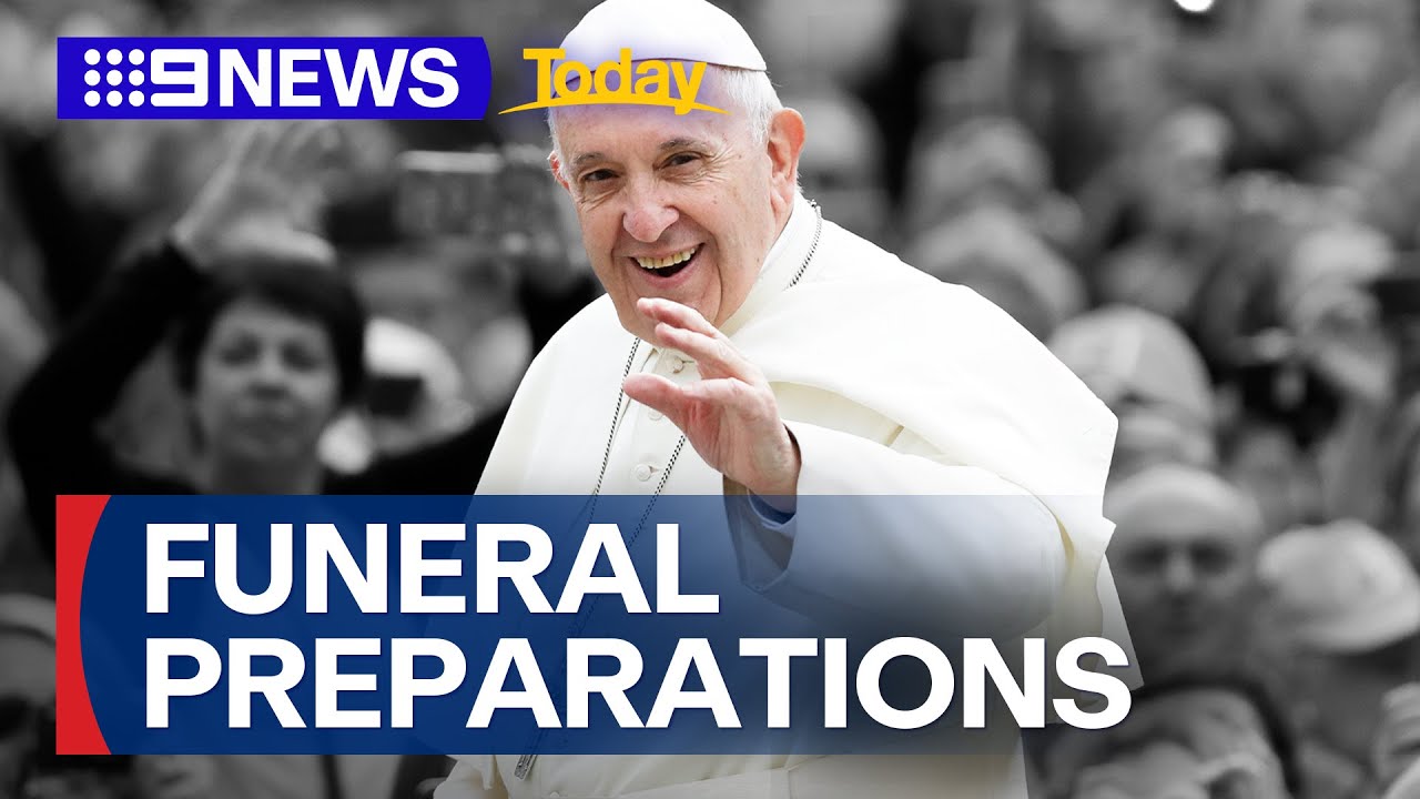 Security stepped up in Rome ahead of Pope's funeral | 9 News Australia