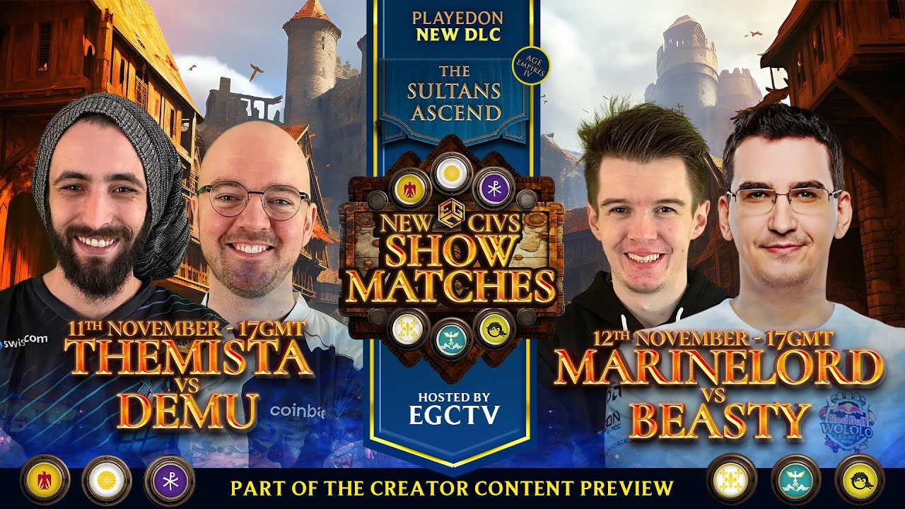 New Civ Showmatch - Beasty vs MarineLorD ft. ALL 6 NEW CIVS!