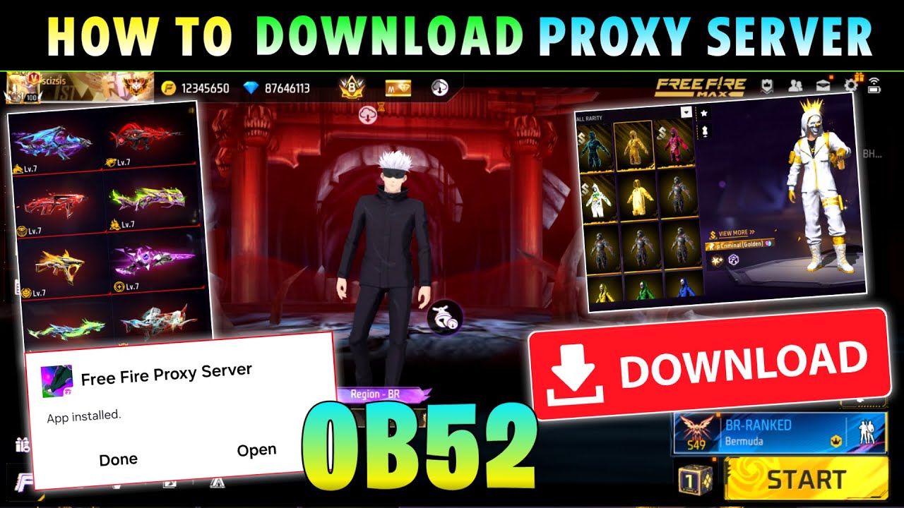 OB52 PROXY SERVER FREE FIRE STEP ANDROID  😱HOW TO DOWNLOAD PROXY SERVER FREE FIRE UNLIMITED DIAMONDS