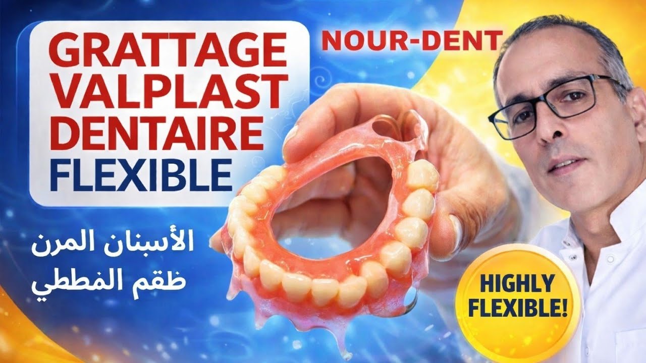 Grattage du valplast dentaire flicsible طقم المرن المطاطي @Nourdent2