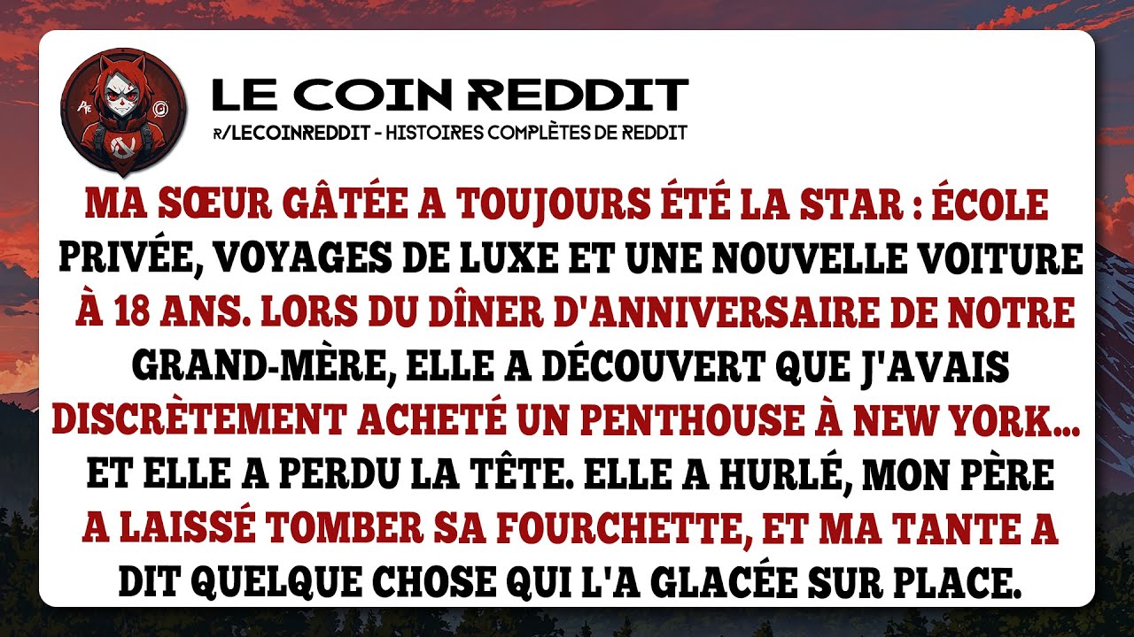Ma sœur gâtée a toujours été la star: école privée, voyages de luxe et une nouvelle voiture à 18 ans
