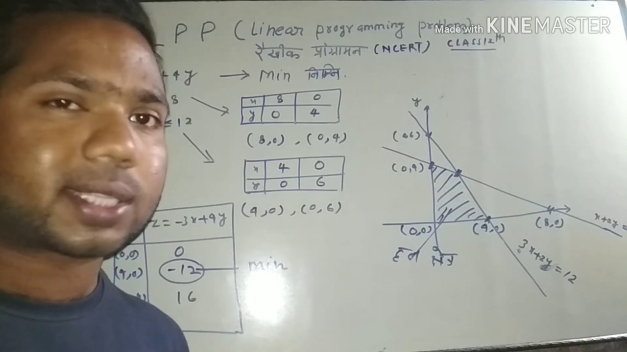 #रैखिक प्रोग्रामन(LPP)#: Exercise 12.1 NCERT class 12th
