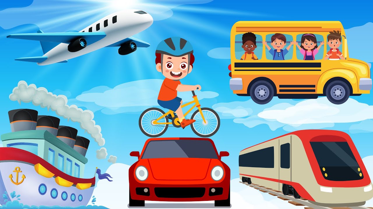 Verkehrsmittel auf Deutsch Lernen 🚗🚂✈️ | Kinderlieder zum Mitsingen | Kinderreime | Learn German