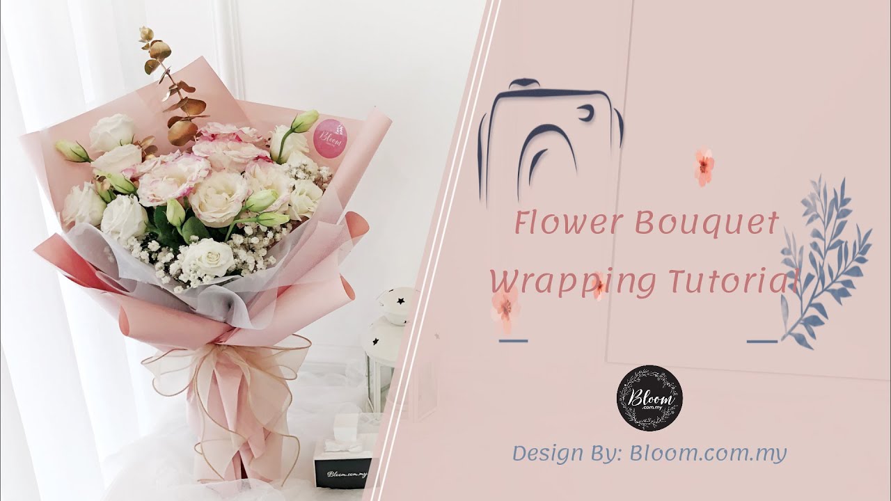 Flower Bouquet Wrapping- How to use Eco Korea Wrapper & Gauze Wrapper | Bungkus Bunga Buket | 花束包装