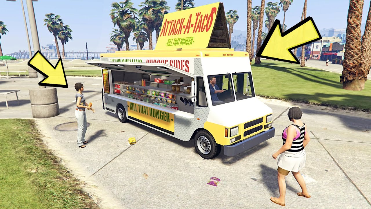 الإشتغال بائع متجول في قراند 5 مود الحياة الواقعية | GTA V Working Real Life Job