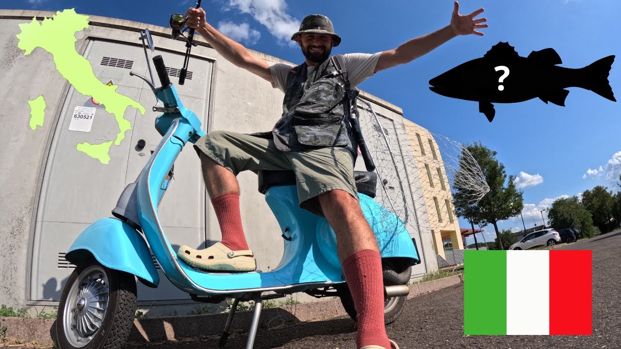 Pesco a Spinning nei laghetti italiani con la vespa 50 Special | Vespa Fishing Trip