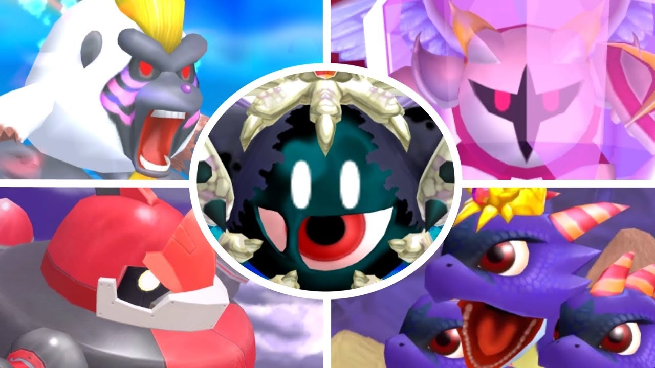 Kirby's Return to Dreamland - All Bosses (3 Player)