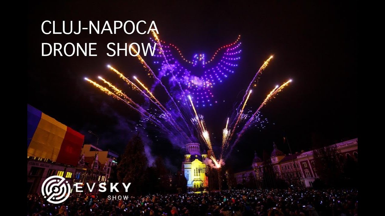 Spectacol cu 260 de drone | CLUJ-NAPOCA 1 Decembrie 2022 🇷🇴 | EVSKY SHOW