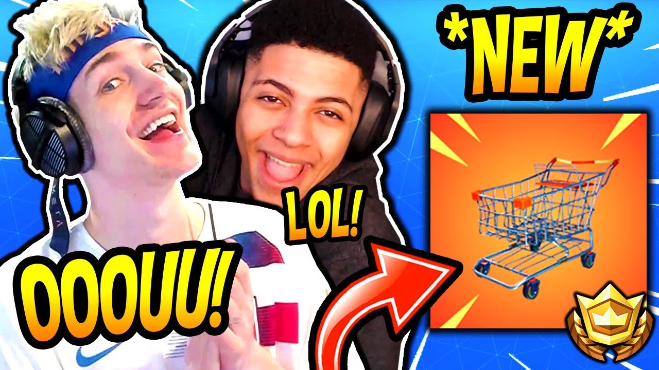 NINJA & MYTH REACT TO *NEW* SHOPPING CART VEHICLES! (DRIVEABLE) Fortnite SAVAGE & FUNNY Moments