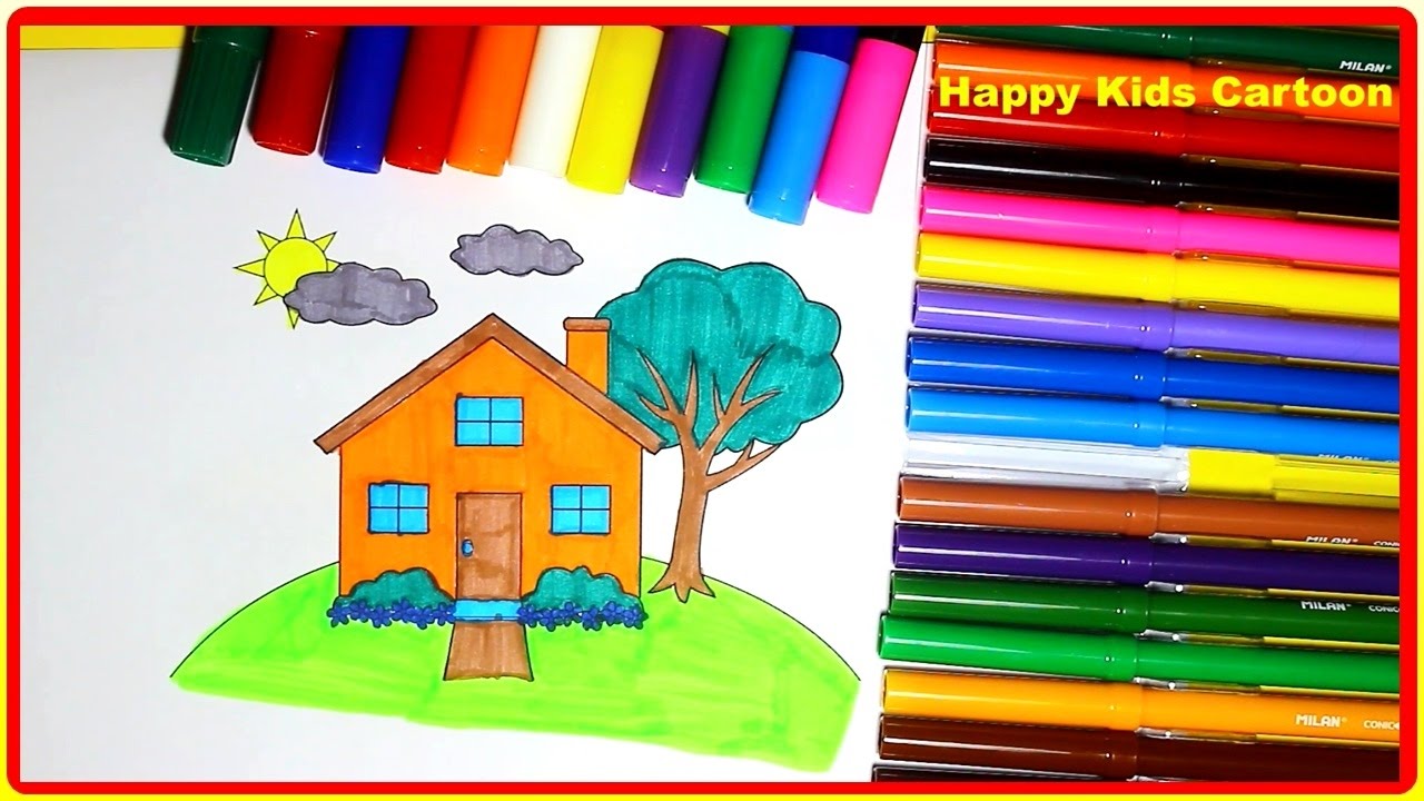 Coloring House - House Coloring Book For Kids - House Coloring Pages Speed Coloring Part5