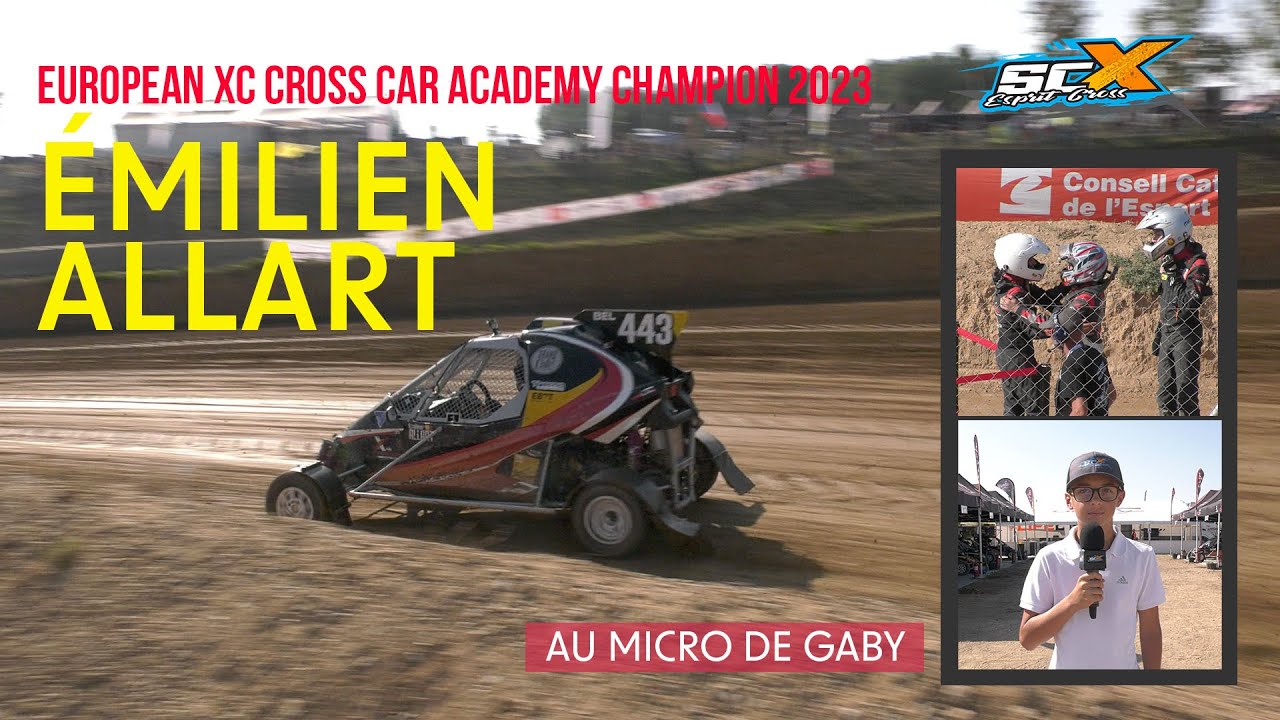 Émilien Allart, champion d'Europe XC Cross Car Academy, au micro de Gaby