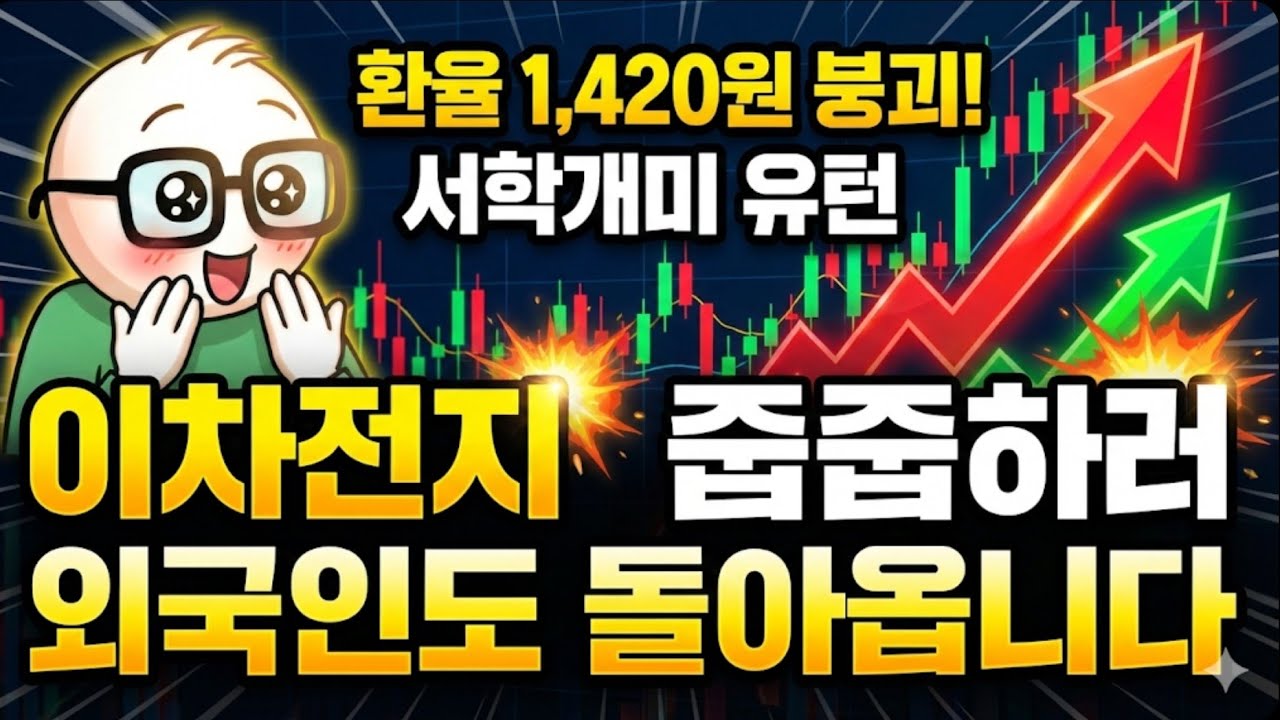 서학개미 U턴 시작! 환율 폭락에 미국 주식 팔고 '이차전지' 사야 하는 진짜 이유
