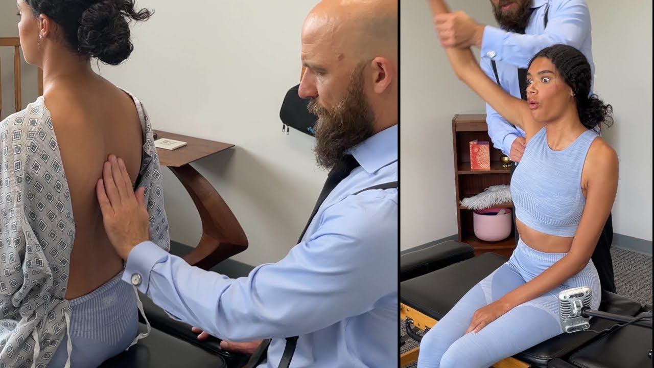 Tough 2 Crack *Gets Cracked Hard ~ ASMR Quiet Chiropractic Migraine, Shoulder & Back Pain Relief.
