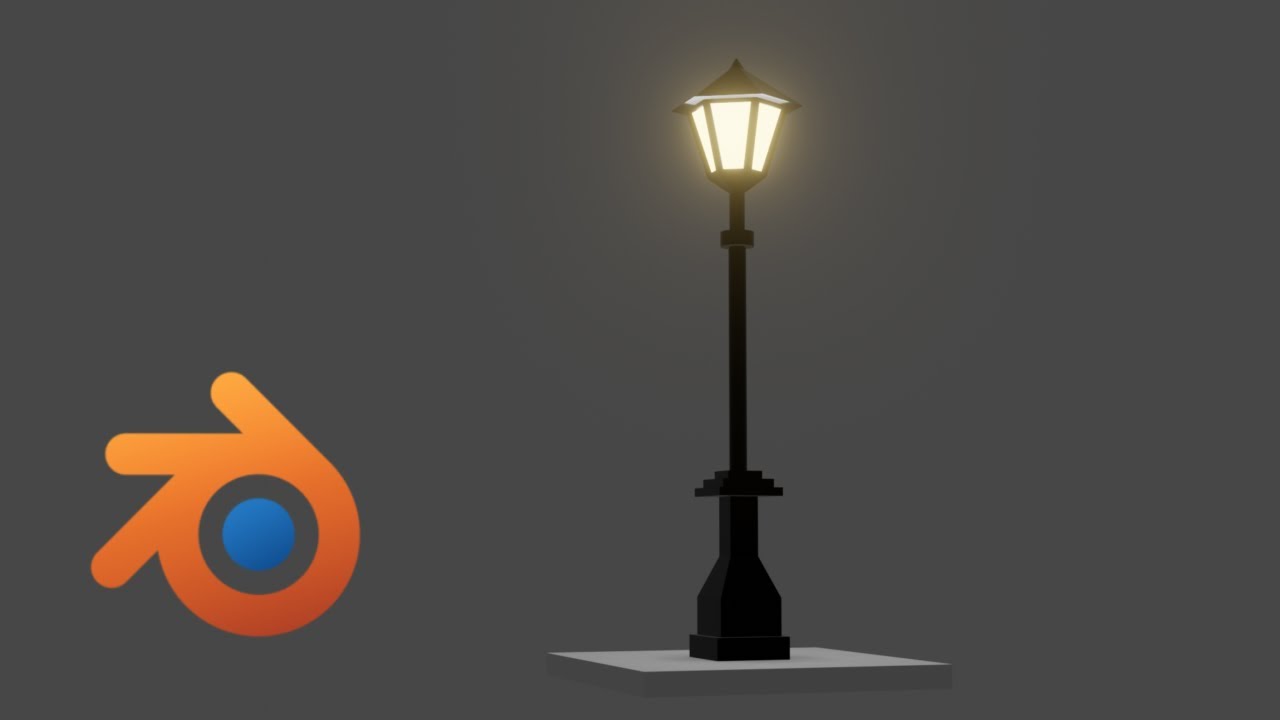 Street lamp modling in 2 minutes in Blender