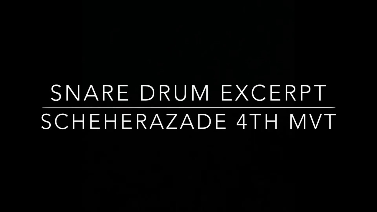 [Snare Drum] Scheherazade 4th mvt.