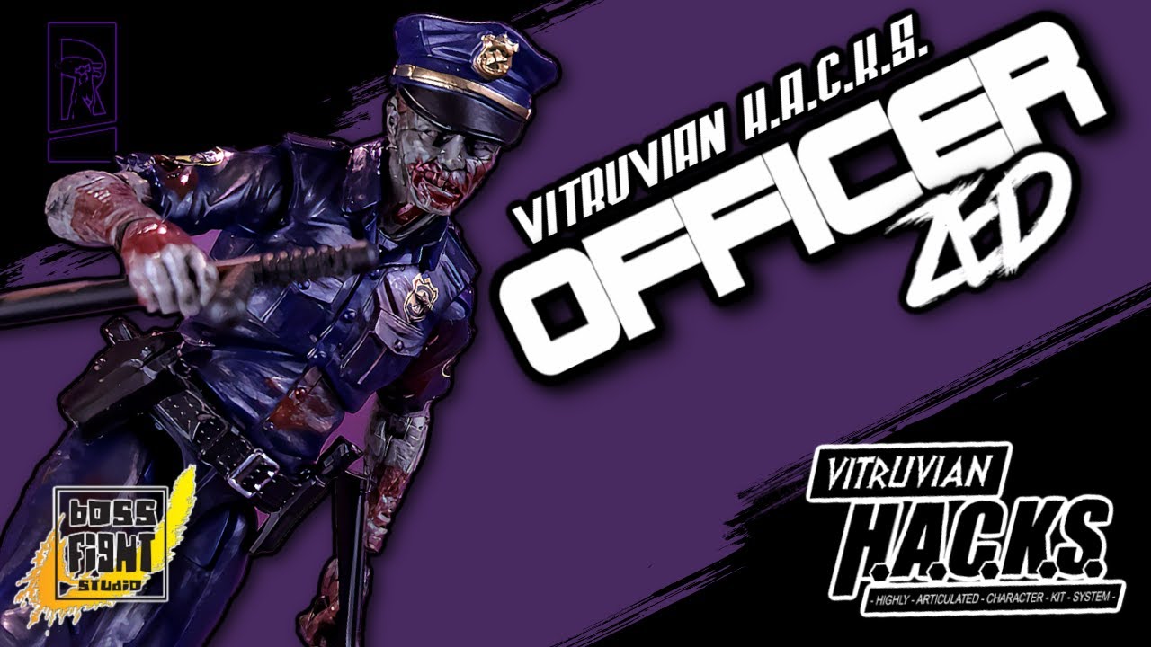 Boss Fight Studio Vitruvian H.A.C.K.S. Officer Zed Zombie Police Figure Review