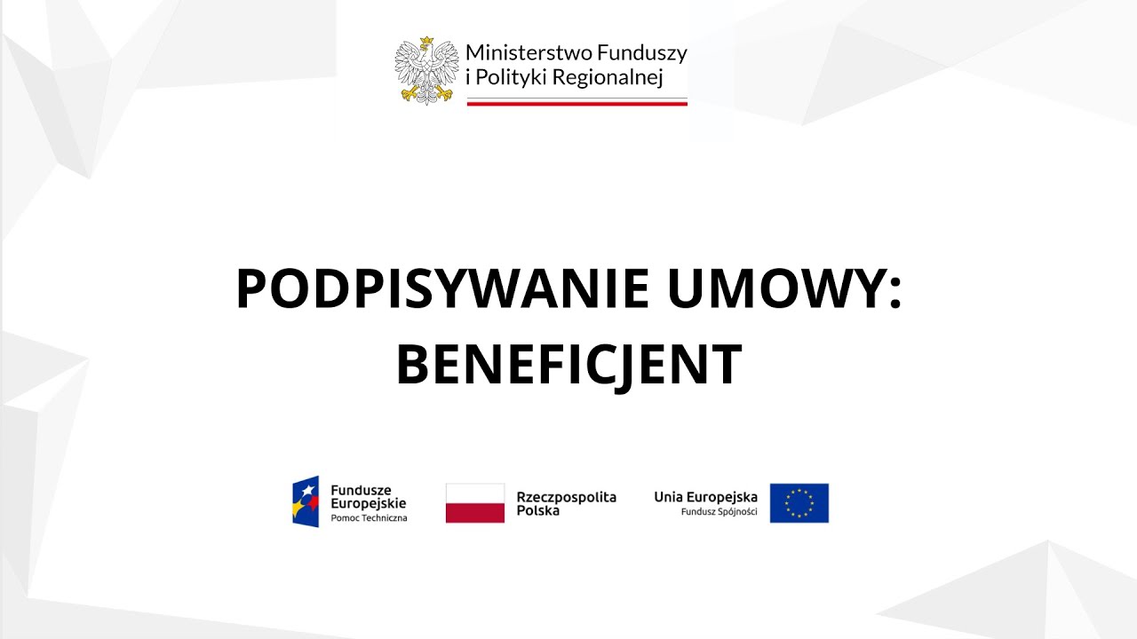 Podpisywanie umowy (Beneficjent)