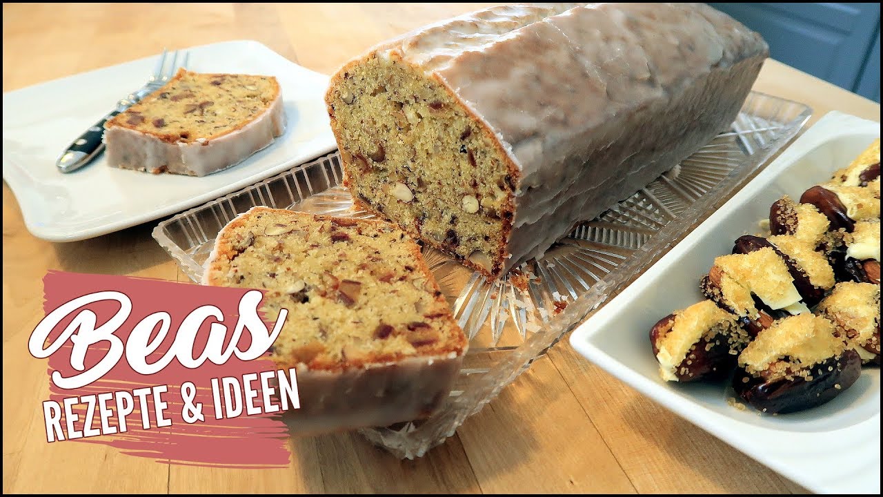 Saftiger Dattel-Nuss Kuchen Rezept | Backen mit Datteln in Kastenform | Dattelkuchen