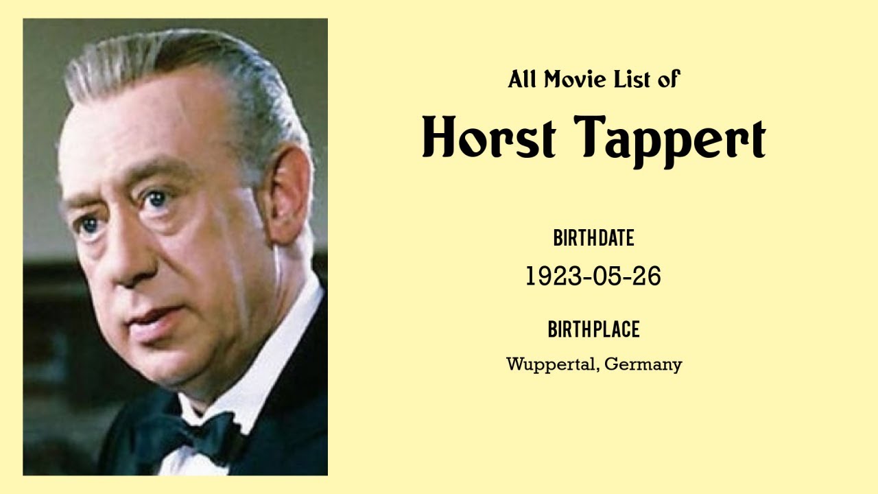 Horst Tappert Movies list Horst Tappert| Filmography of Horst Tappert