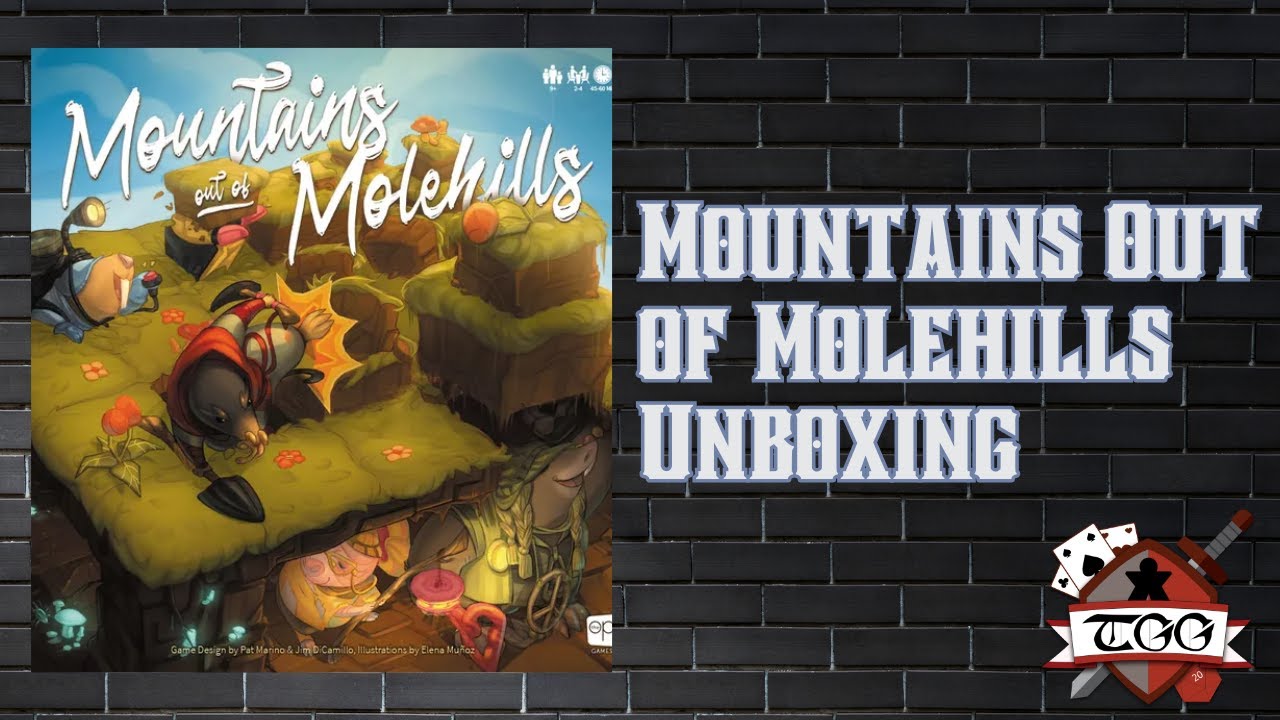 Распаковка настольной игры Mountains Out of Molehills | Составные части и первый взгляд