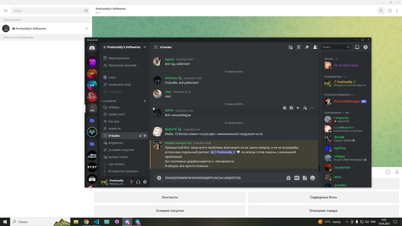 Покупка услуг Puxlozadiy's Softwares.