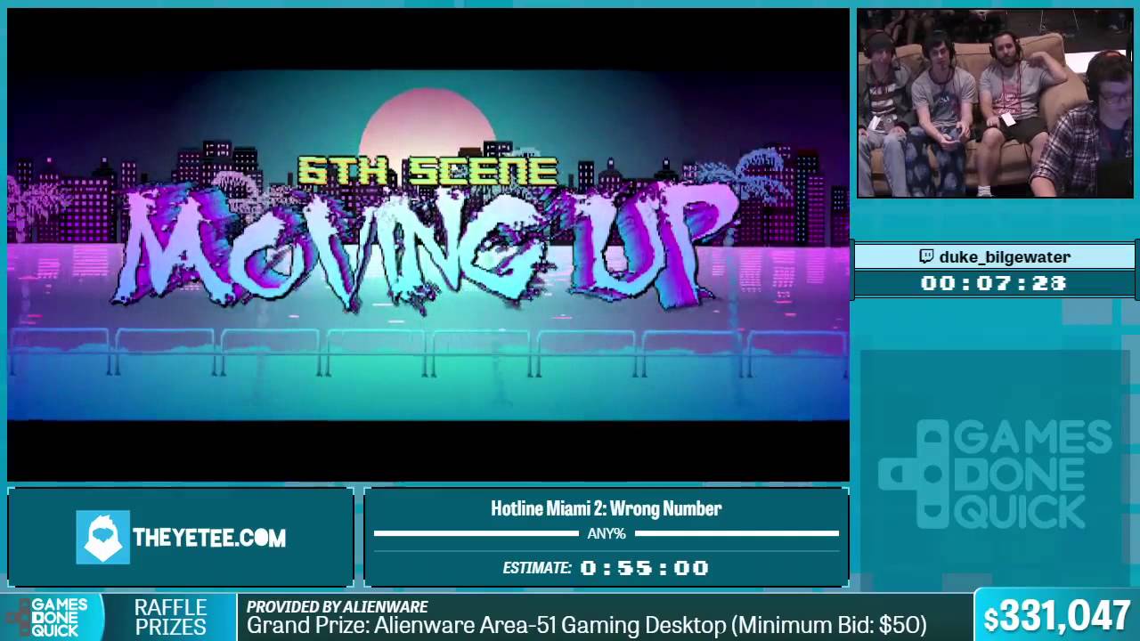 Hotline Miami 2: Wrong Number by Duke_Bilgewater in 46:51 - Summer Games Done Quick 2015 - Part 63