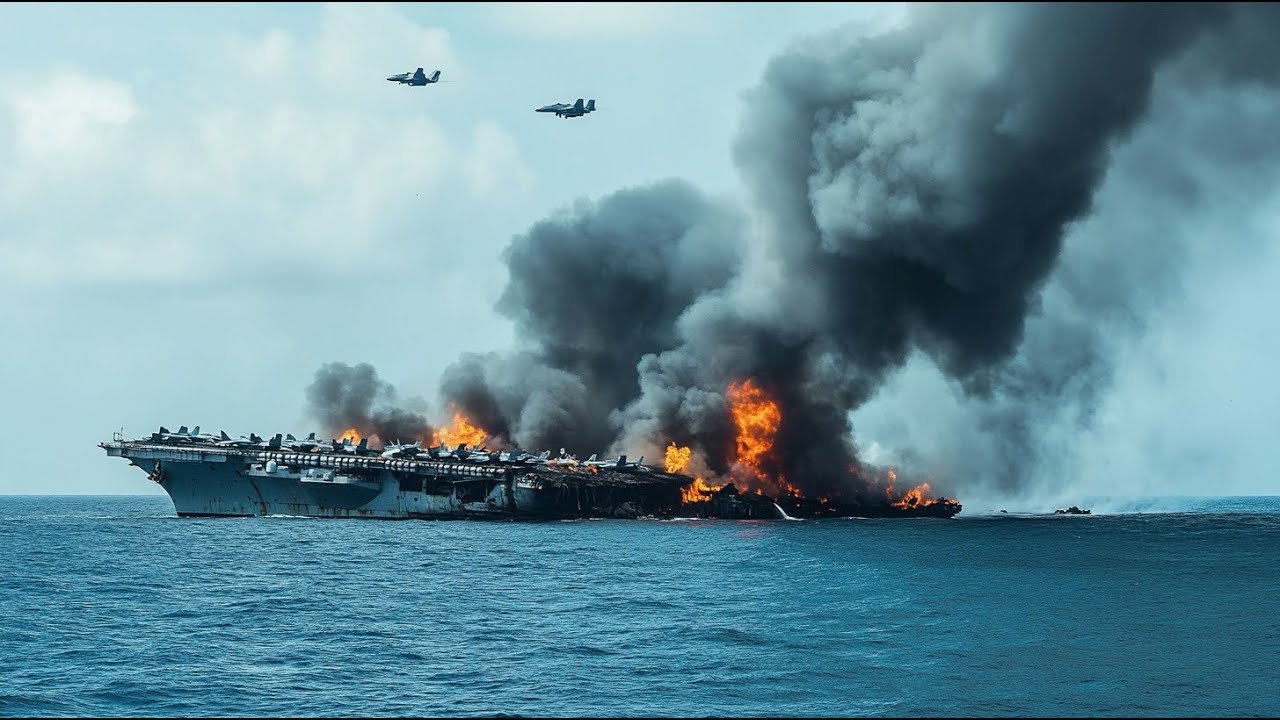 1 минуту назад! Российский СУ-33 потопил украинский крейсер с 89 американскими самолетами.