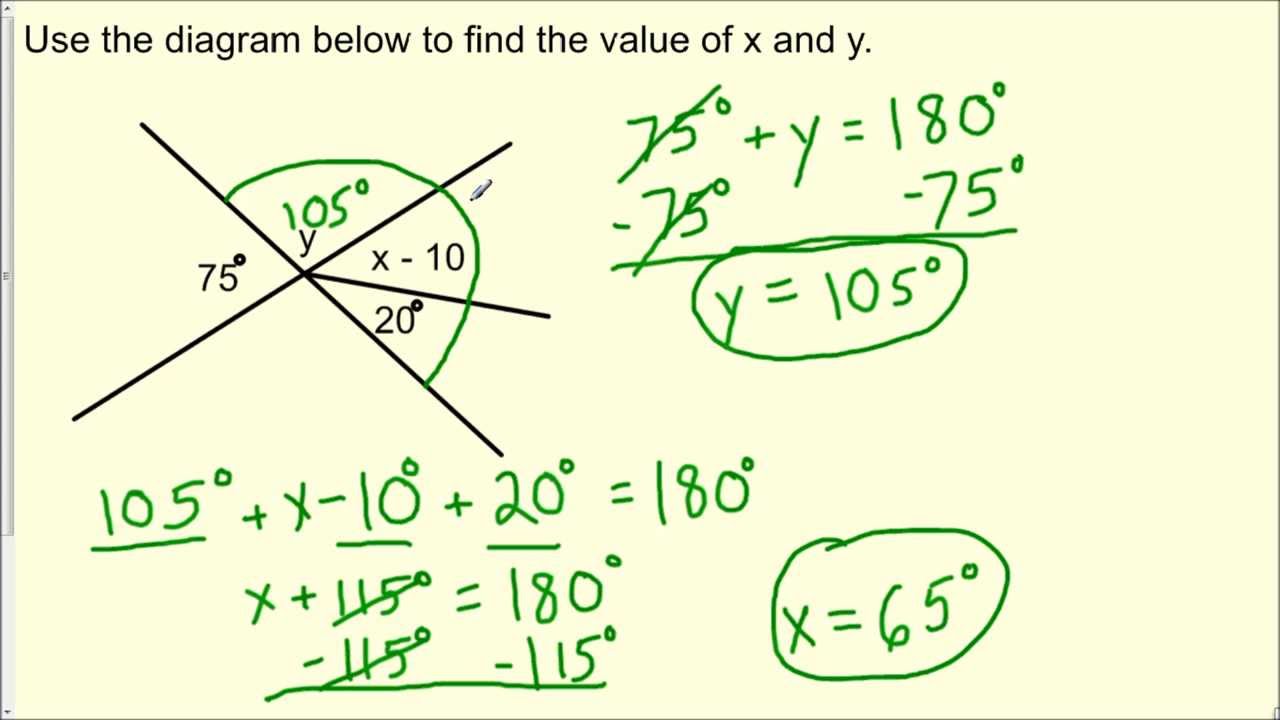 Finding the Value of Angles Formed by Intersecting Lines - Geometry