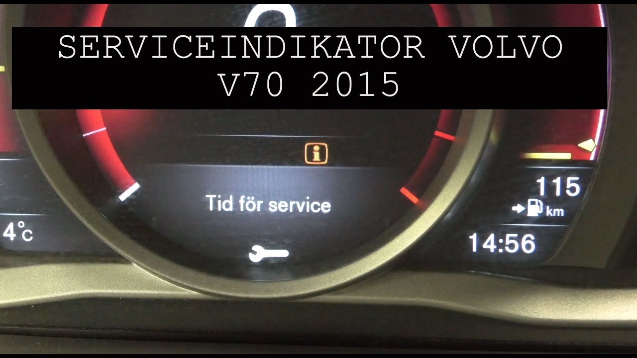 S&aring; sl&auml;cker du servicelampan p&aring; en Volvo V70 / XC70 / V60 2013-2017