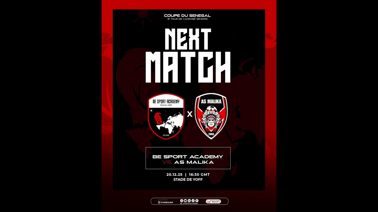 🛑EN DIRECT: ( 1er Tour: Préliminaires de la Coupe du senegal Be sport Vs AS Malika