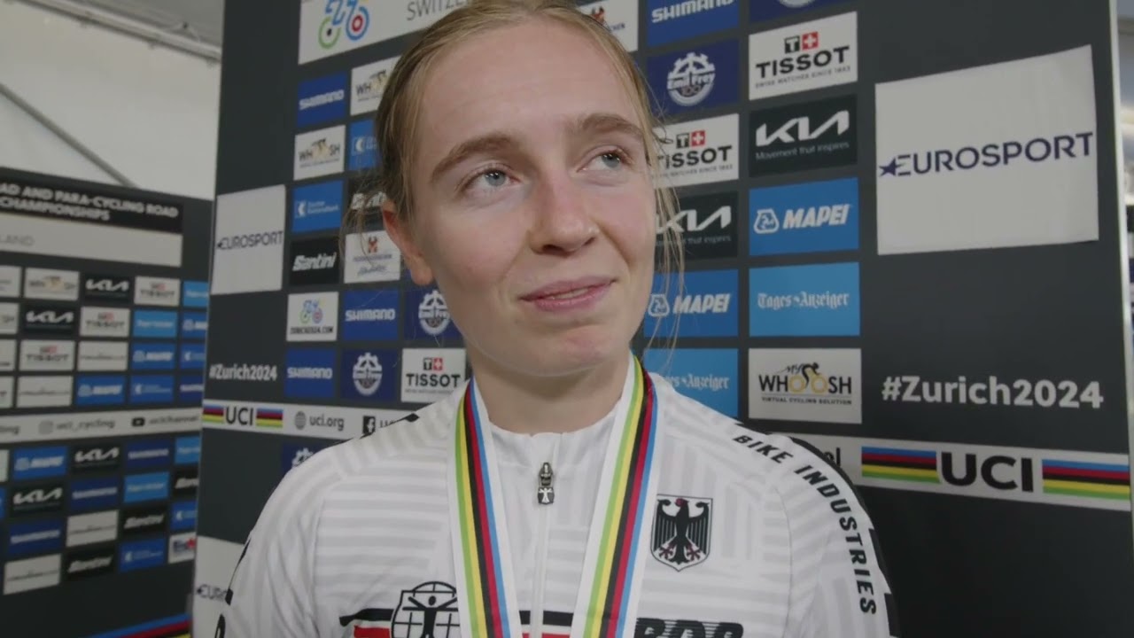 Antonia Niedermaier - Interview at the finish - World Championships Mixed Relay TTT (Zürich) 2024