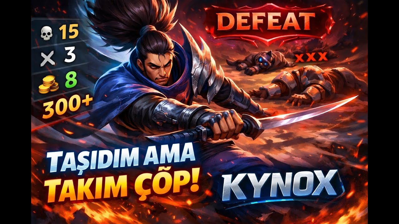 Yasuo Mid Gameplay...Yasuo ile Efsane Performans ama Kayıp