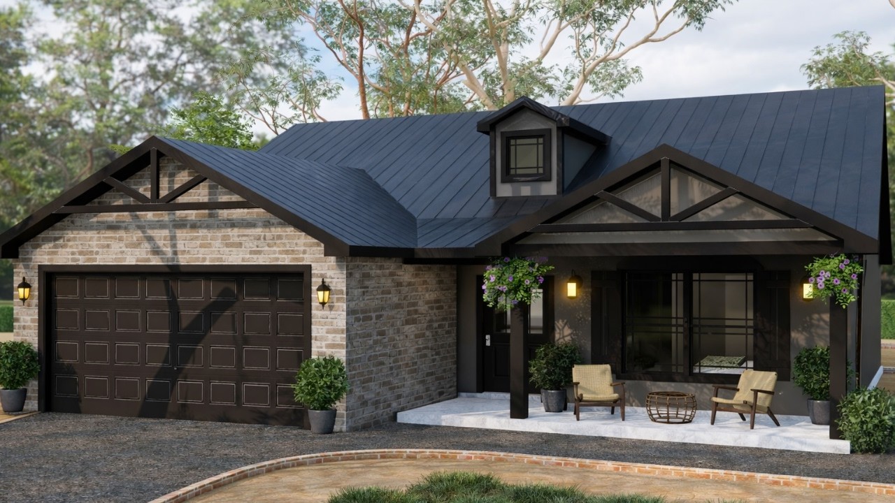 12x17 m 3 Bedroom Cottage House Design | Spacious Modern Family Layout!
