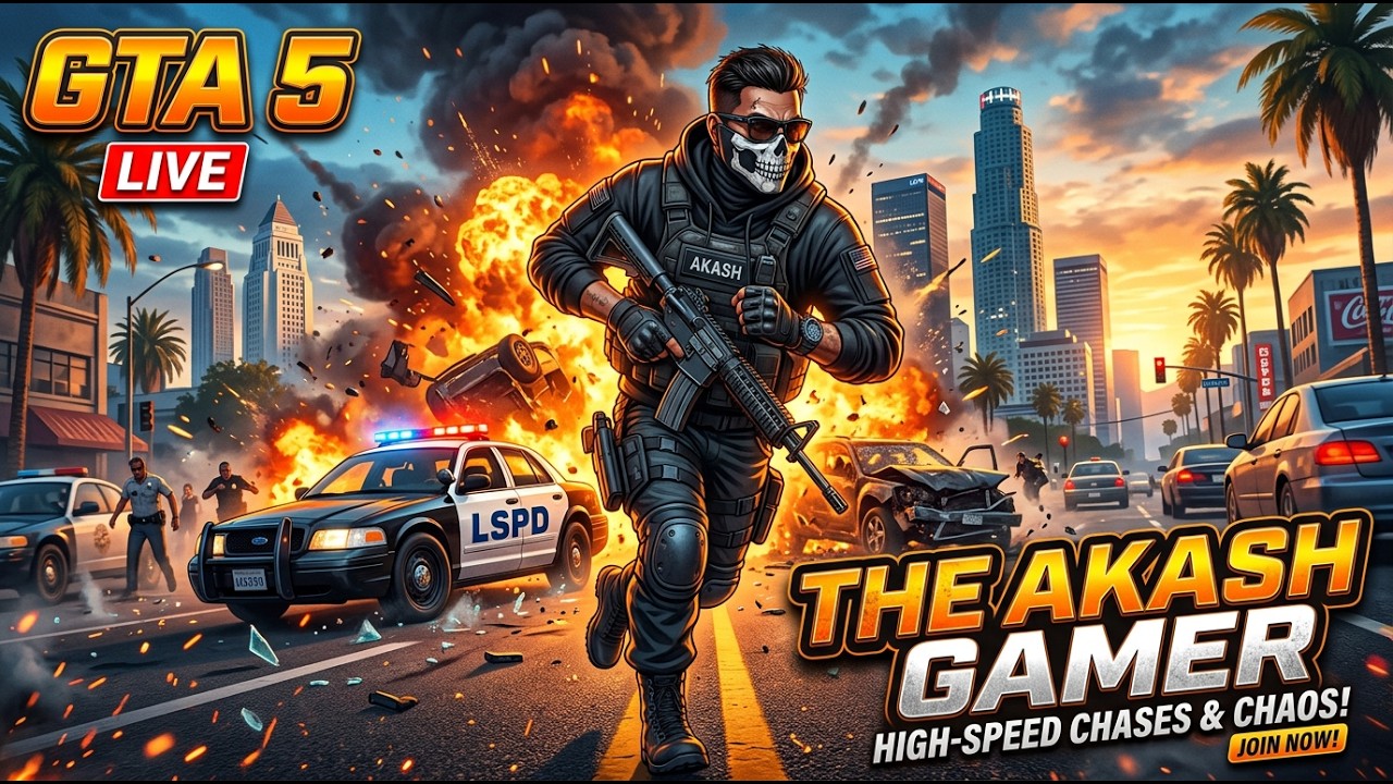 GTA5 LIVE 🔴 THE AKASH GAMER 🔥 gta5 #LIVE #shorts #tranding #shortsfeed #gta5 #gta6