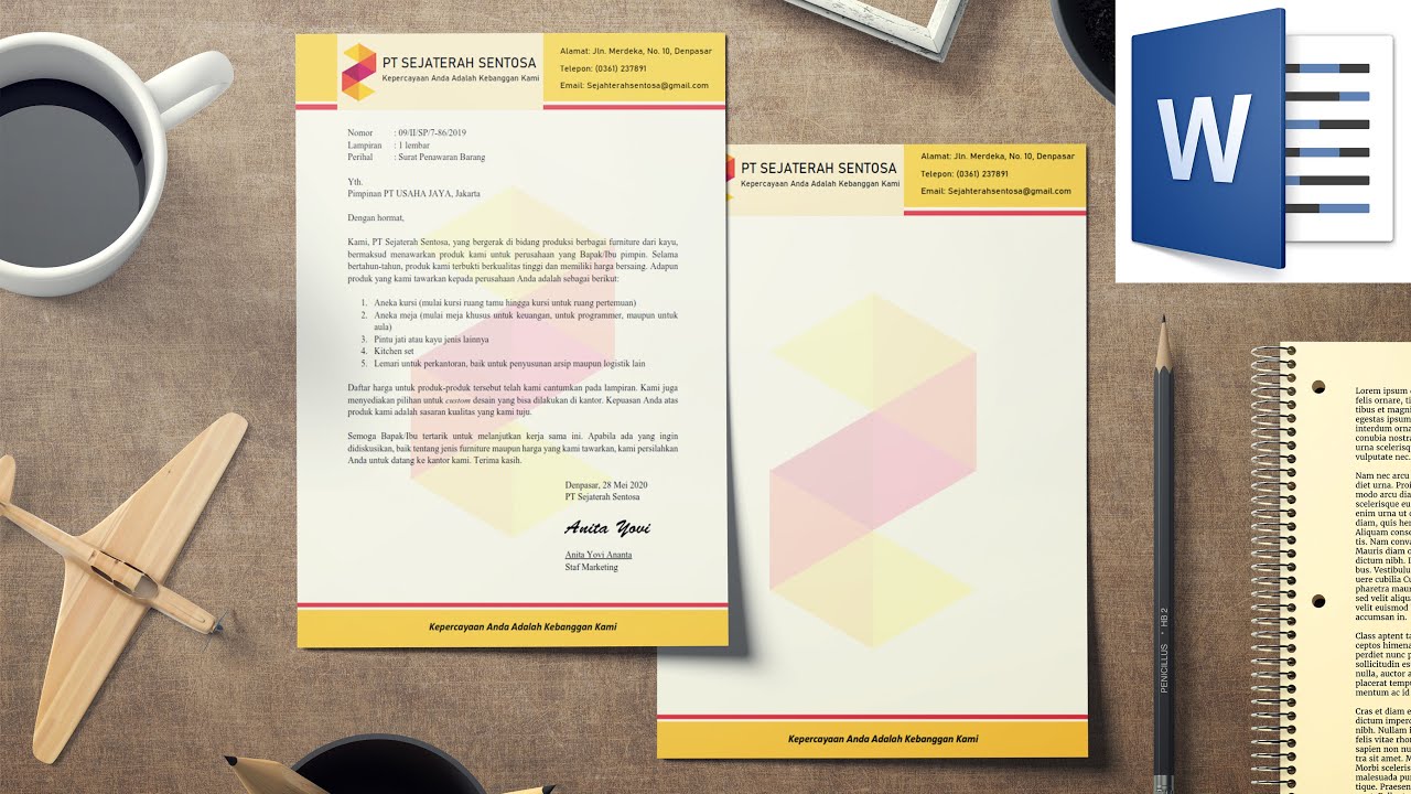 Tutorial Cara Membuat Kop Surat dan Watermark di Microsoft Word