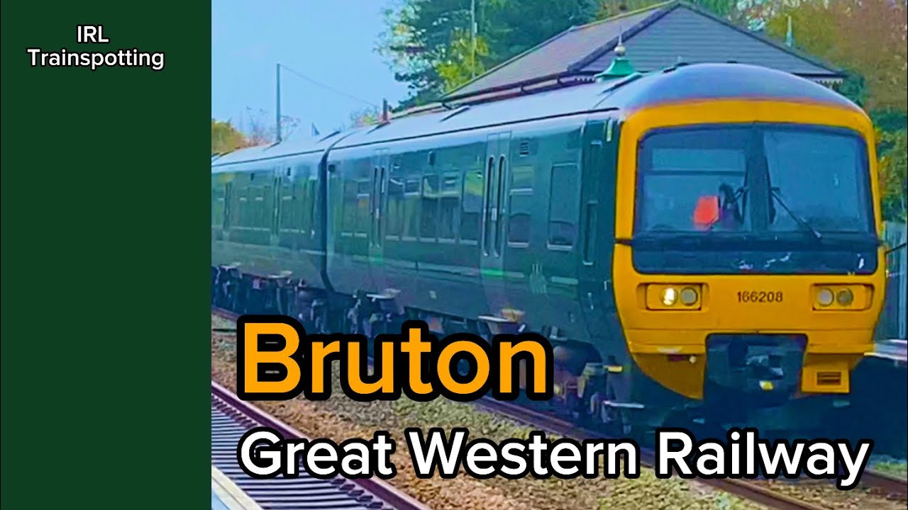 Trains at Bruton (28/10/23) - GWR - 4K 25 FPS
