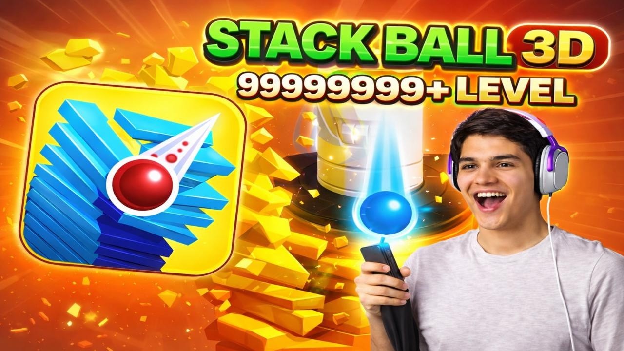 99999999+ LEVEL  stack Ball 3D Gameplay |  World Record Challenge 🔥 Last level tk
