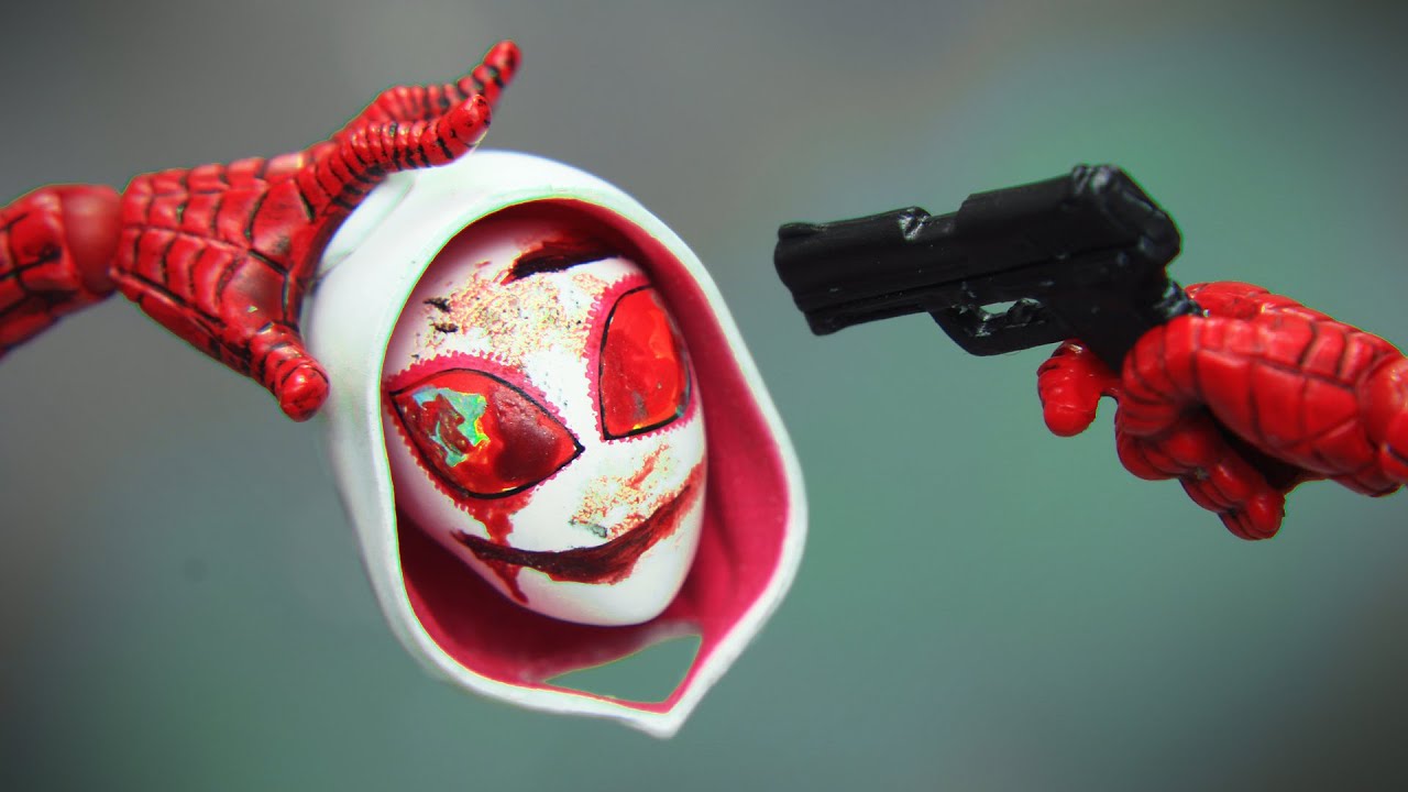 Spider-Man Zombie Killer vs Gwen Stacy In Spider-verse | Figure Stop Motion