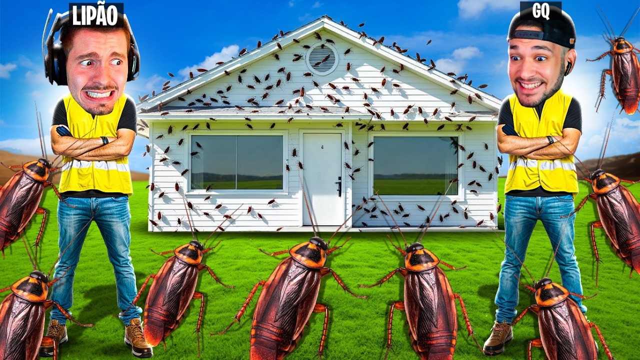 LIPAO e GQ fugindo da CASA DE BARATAS - Bug Cleaners